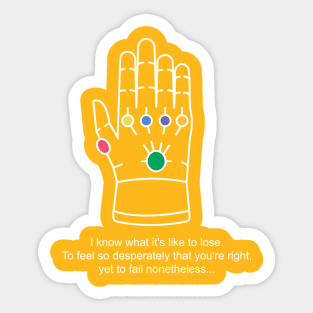 Infinity gauntlet Sticker